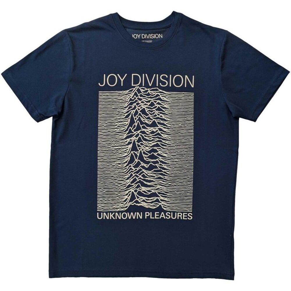 Joy Division Unisex Adult Unknown Pleasures T-Shirt / Denim Blue